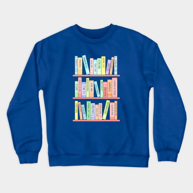 Classics Bookshelf Crewneck Sweatshirt by sombrasblancas